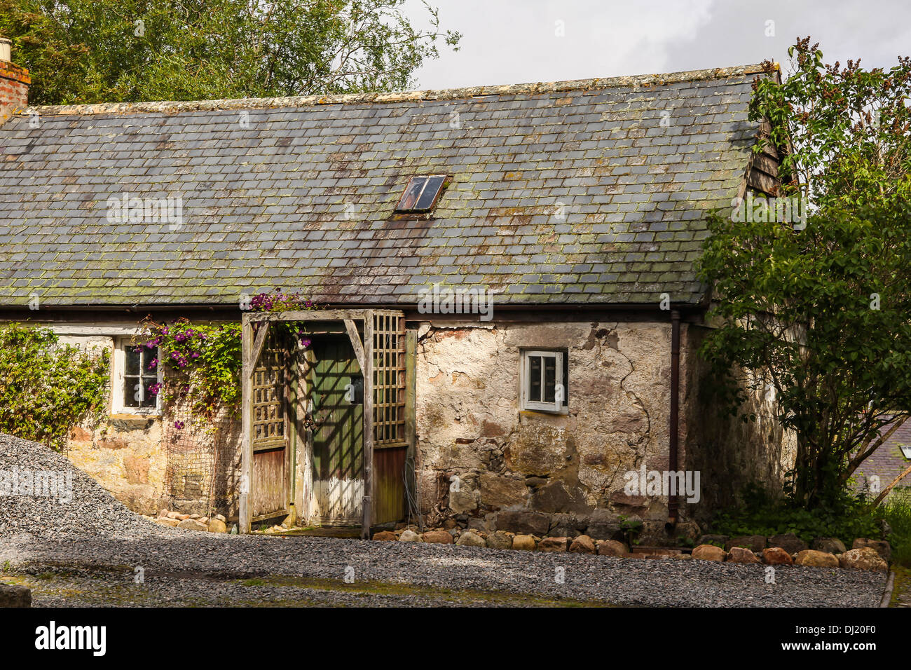 An old farm house in Scotland in decay Stock Photo