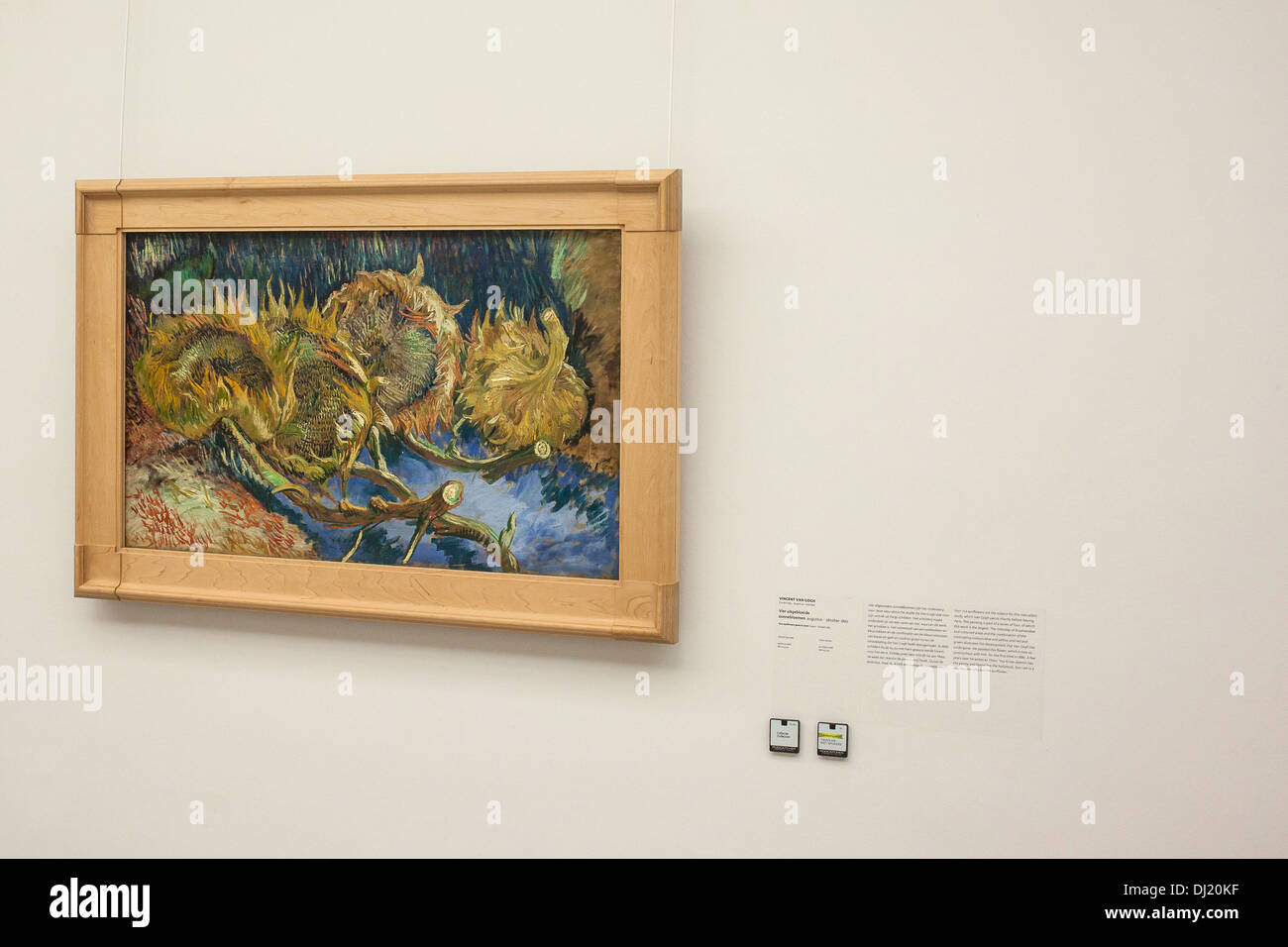 Painting Four cut sunflowers (1887) by Vincent van Gogh Stock Photo - Alamy