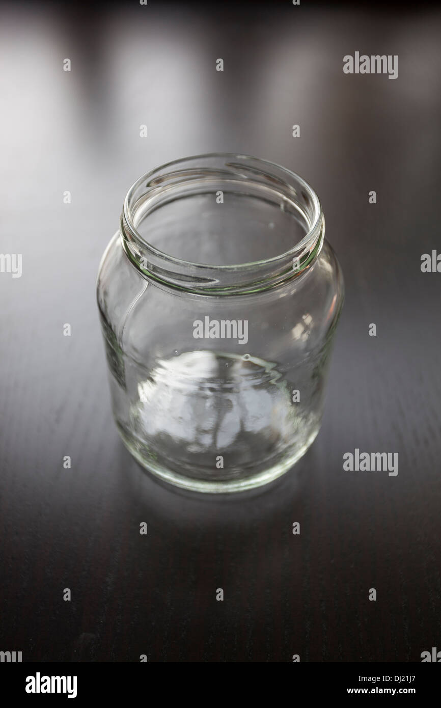 Empty glass jar Stock Photo Alamy