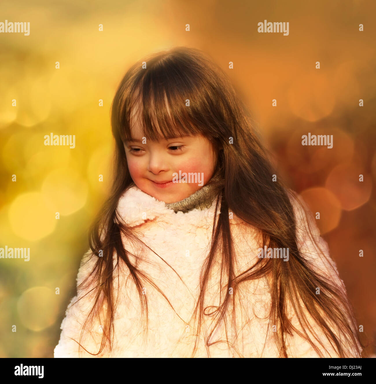 Portrait of little girl outside Stock Photo - Alamy