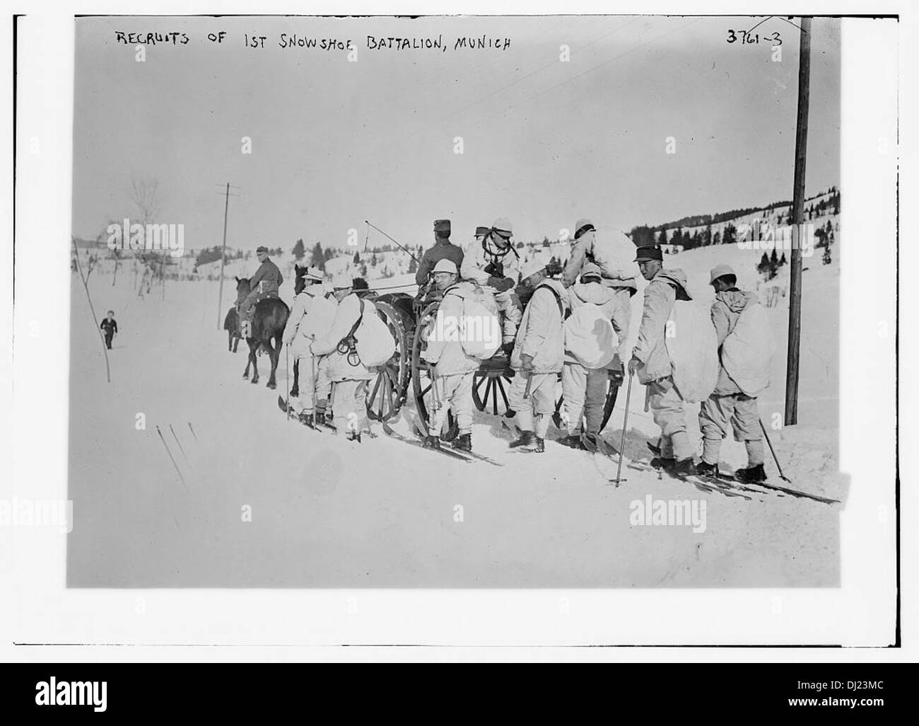 Recruits of 1st Snowshoe Battalion, Munich (LOC) Stock Photo
