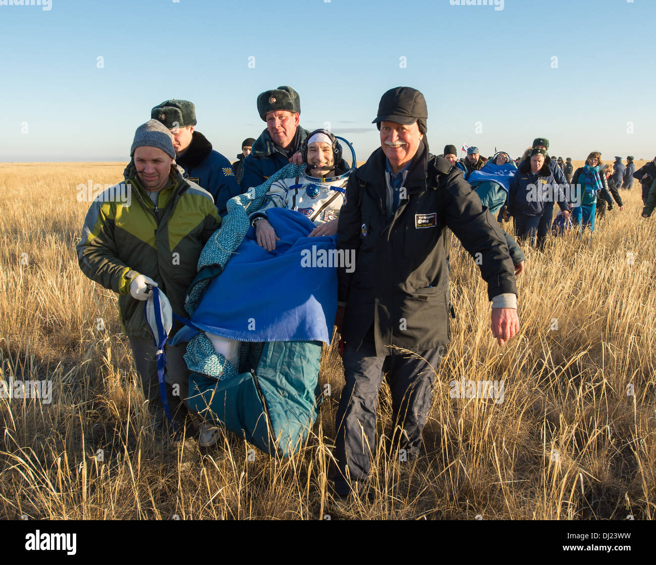 Expedition 37 Landing Stock Photo Alamy