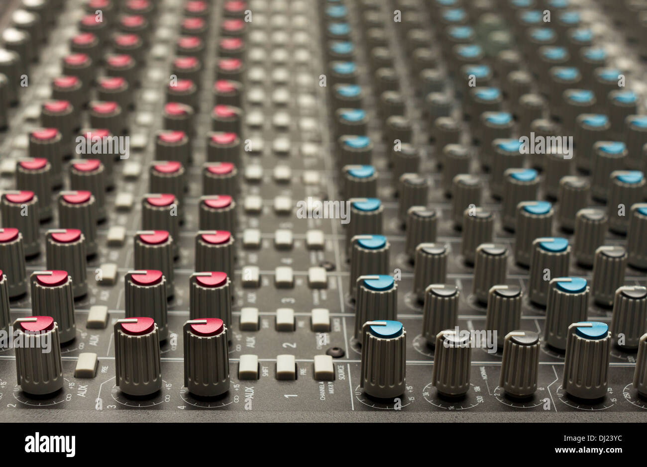 Studio mixer with different channels Stock Photo - Alamy