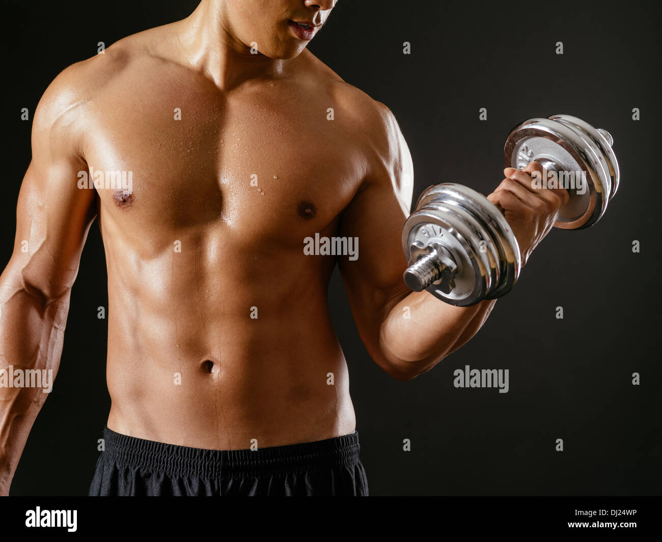 Bicep curls man hi-res stock photography and images - Alamy