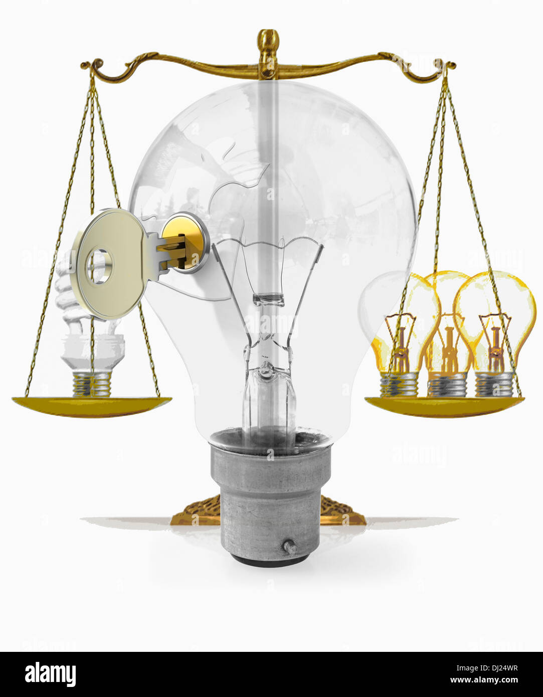 Alternative Energy, Weight Balance, Concept Stock Photo Alamy