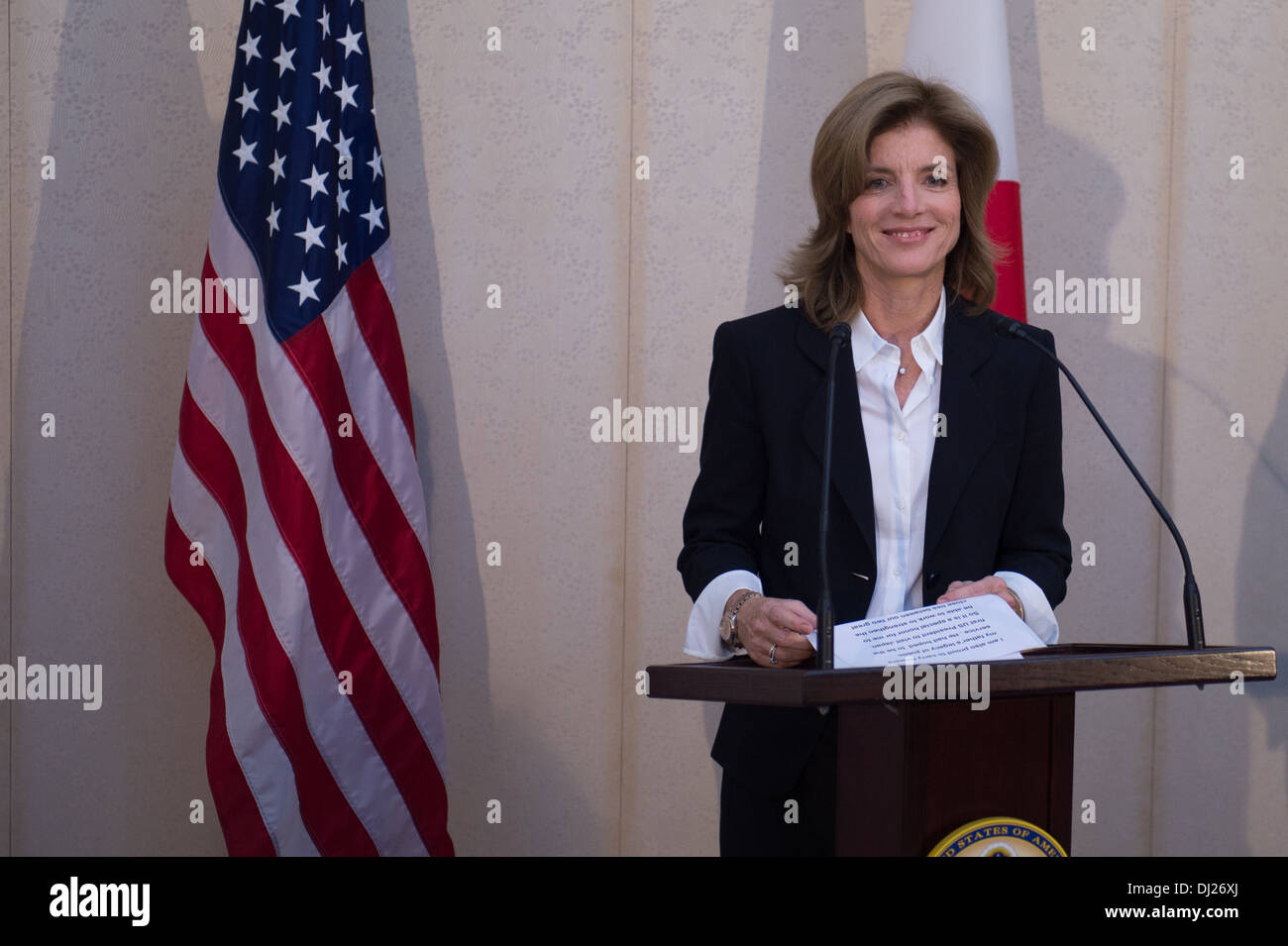 Ambassador Kennedy Makes Her First Remarks in Japan Stock Photo