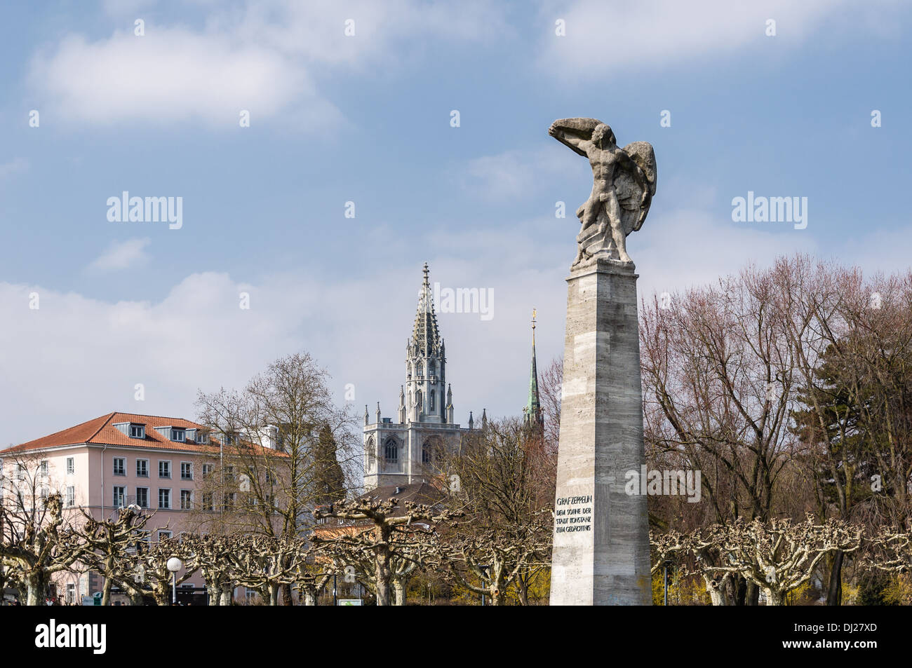 Konstanz, Germany: Monument in a town square. Stock Photo