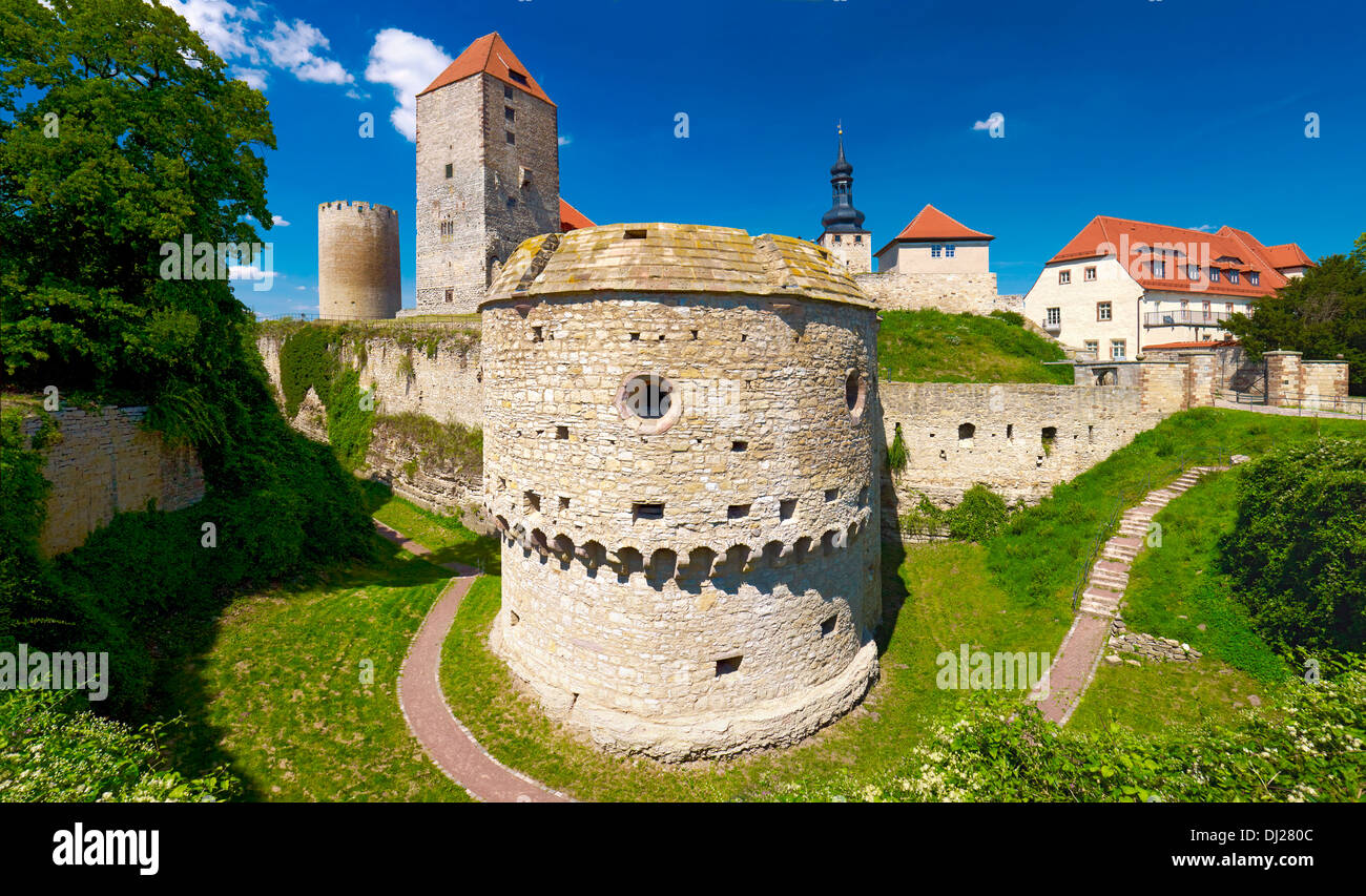 Castle with turret, battery tower, Querfurt, SaxonyAnhalt, Germany