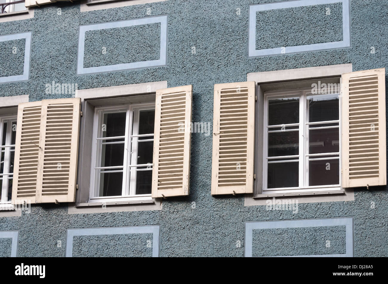 Konstanz, Germany: Traditional window shutters Stock Photo