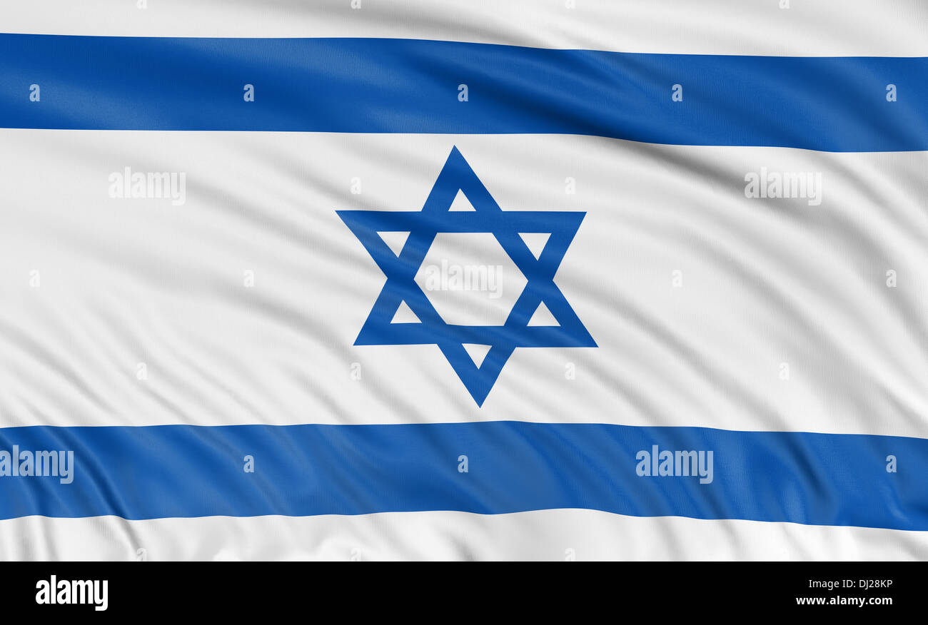 3D Israeli flag Stock Photo - Alamy