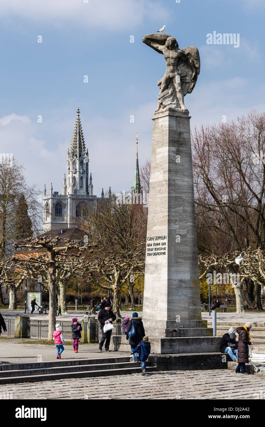 Konstanz, Germany: Monument in a town square. Stock Photo