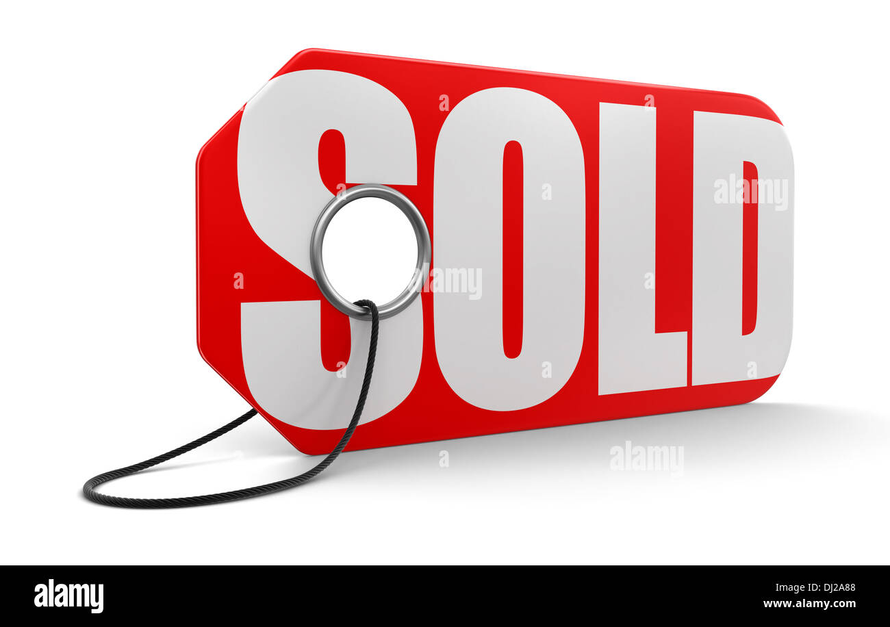 Label with Sold (clipping path included Stock Photo - Alamy
