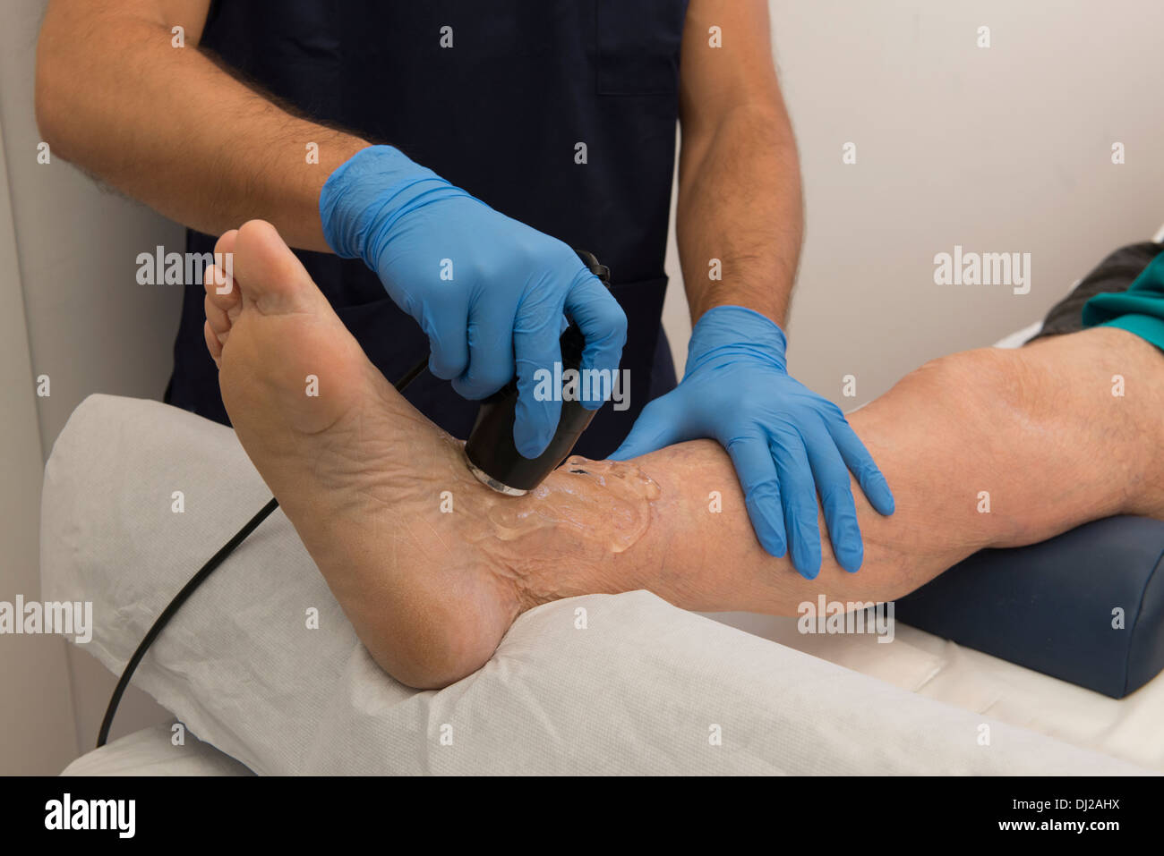 Laser therapy on a foot Stock Photo Alamy