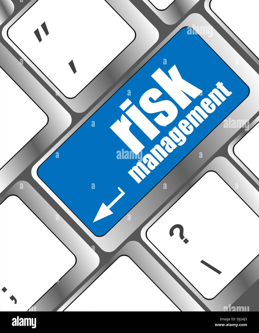 Keyboard with risk management button, internet concept Stock Photo - Alamy