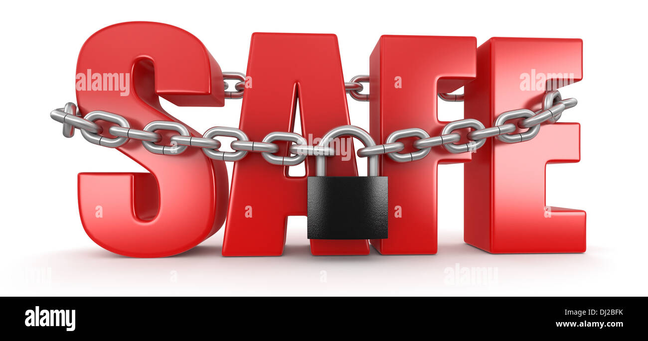 Safe and lock (clipping path included Stock Photo Alamy