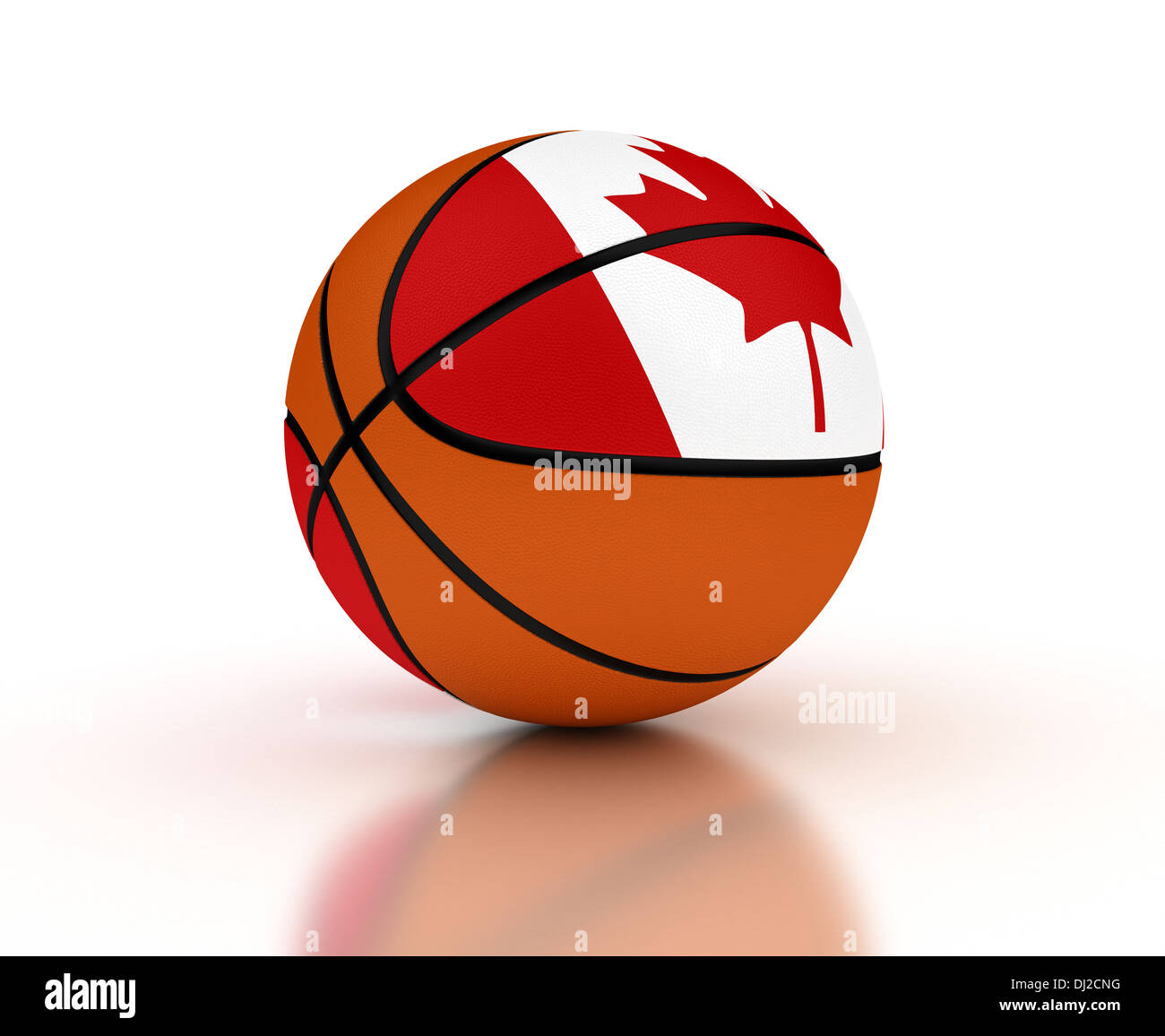 Canadian basketball national team (Computer generated image) Stock Photo