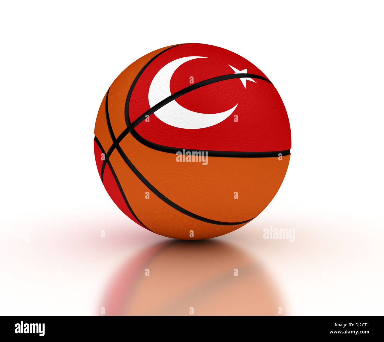 Turkish basketball national team generated image Stock Photo