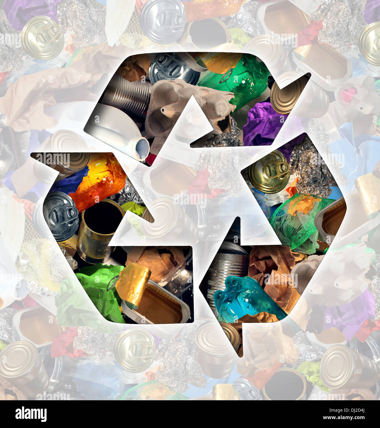 Recycle garbage concept and Recycling waste management icon shaped with