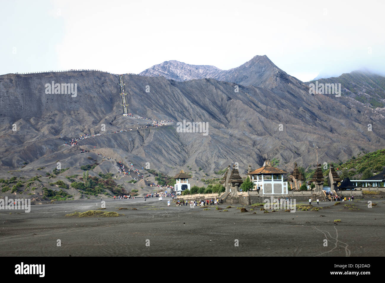 Mt.Bromo Paradise of trekking. Hindo temple near Mt. Bromo, East Java Indonesia. Stock Photo