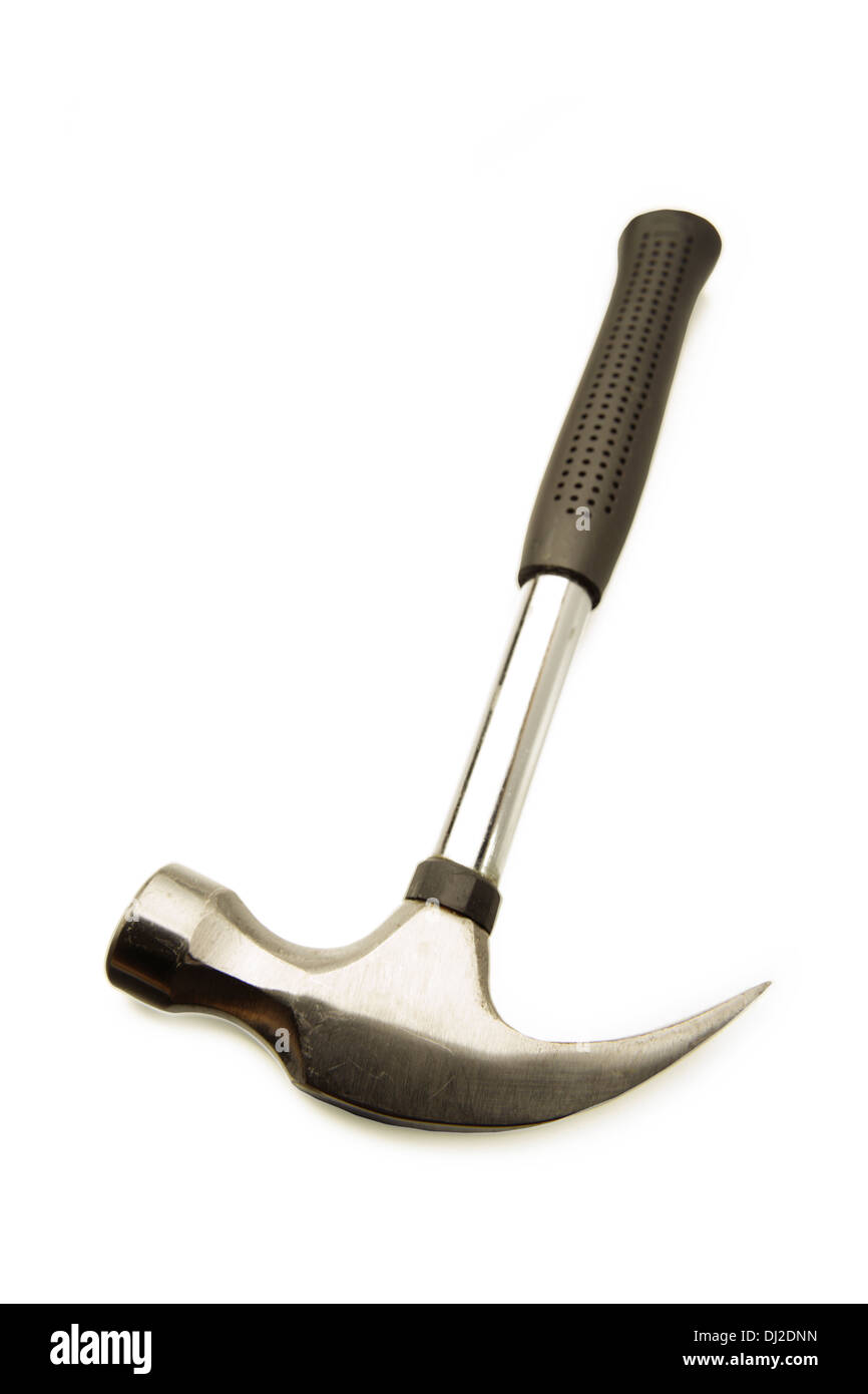 Claw hammer isolated on plain background Stock Photo