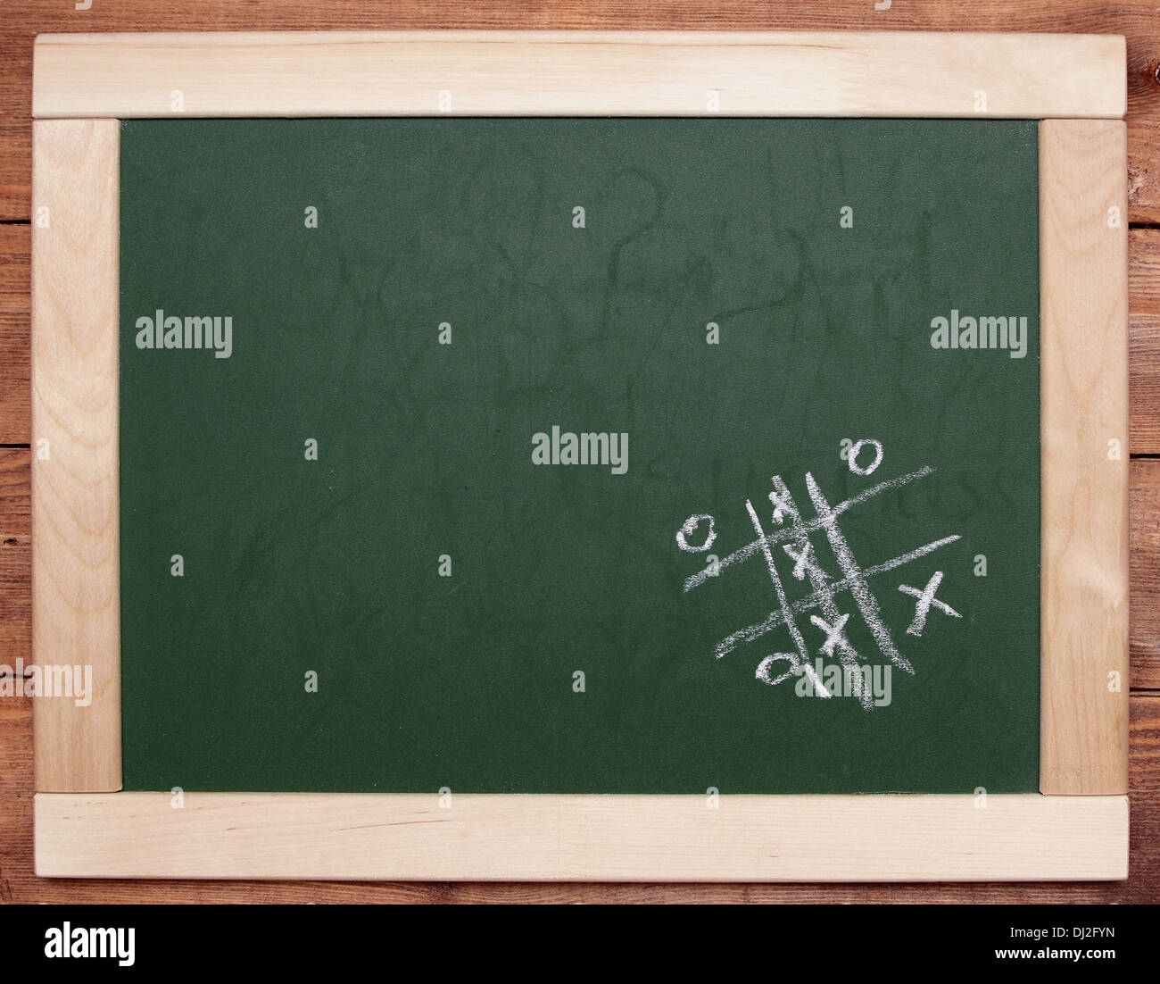 game on blackboard Stock Photo Alamy