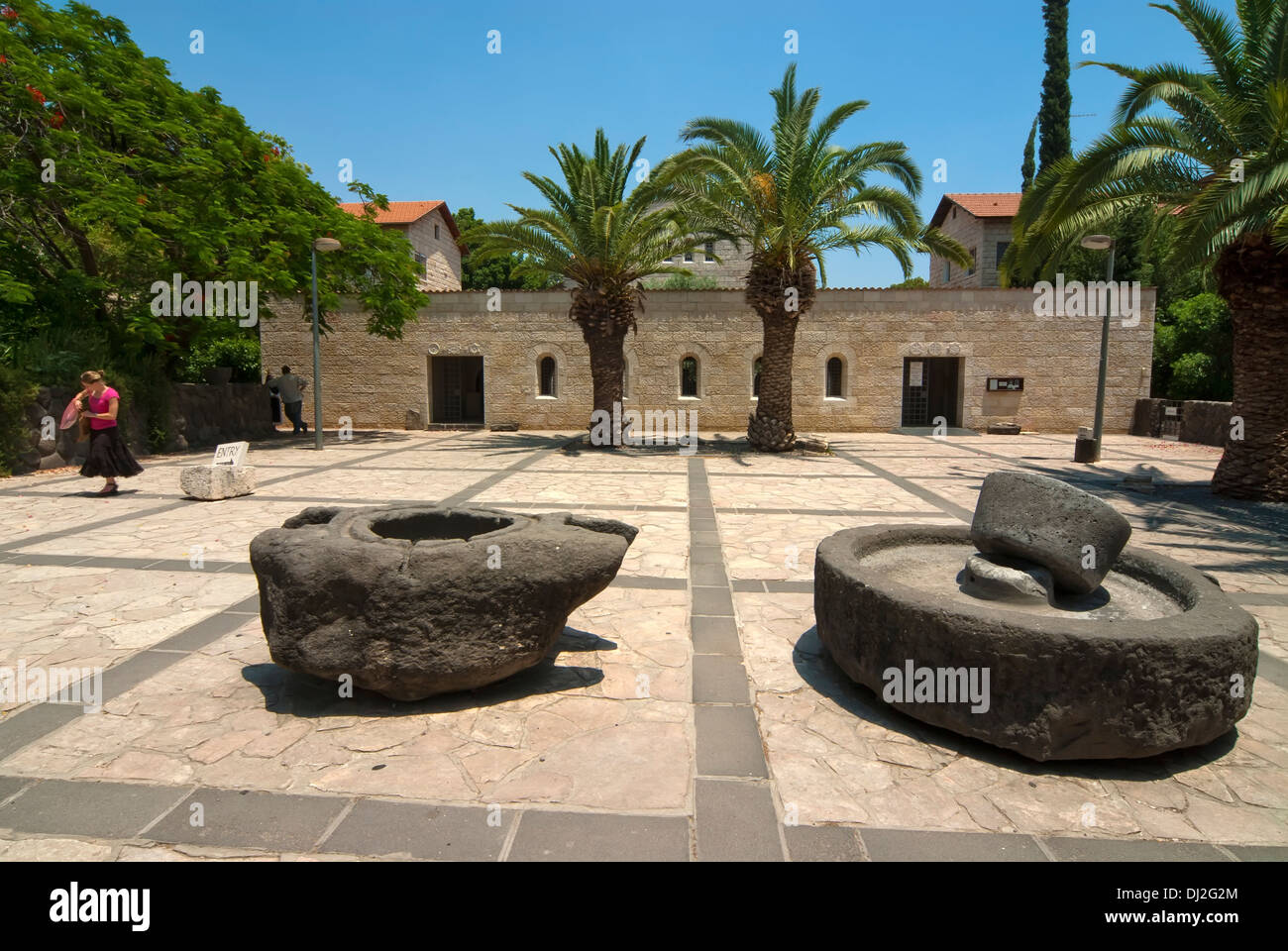Church of the Multiplication of the Loaves and Fishes, Capernaum, Israel Stock Photo