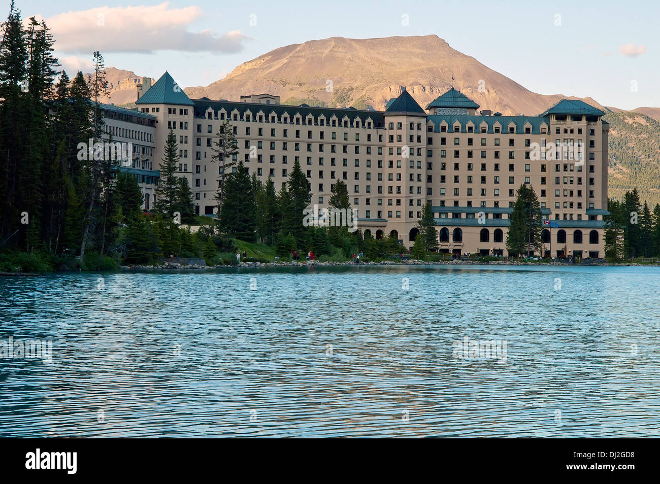 Lake Louise Hotel, Alberta, Canada Stock Photo