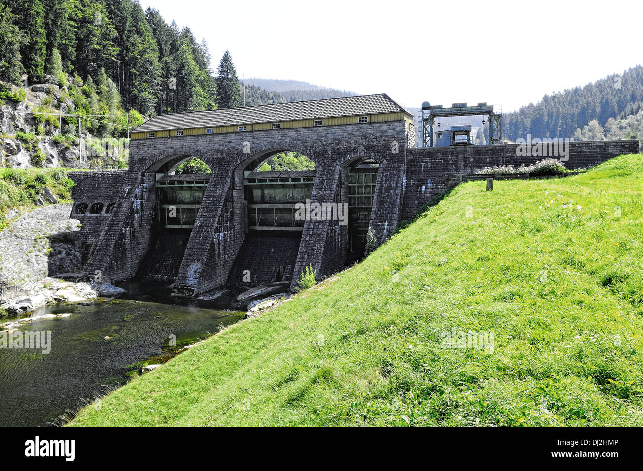 Hydropower plant Murgtalsperre Germany Stock Photo Alamy