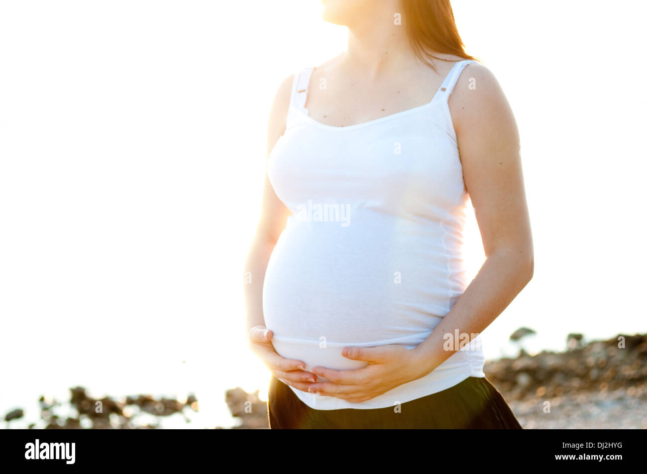 Pregnant white woman in hi-res stock photography and images - Alamy