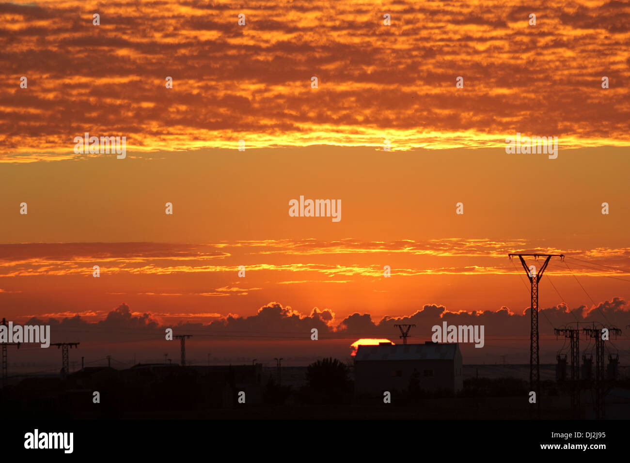 Sunrise over southern Murcia Stock Photo