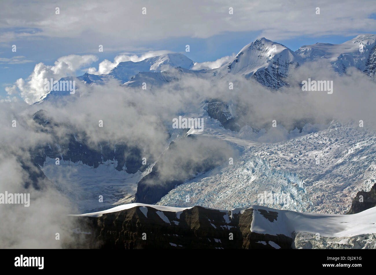 some of the highest peaks in Alaska Stock Photo