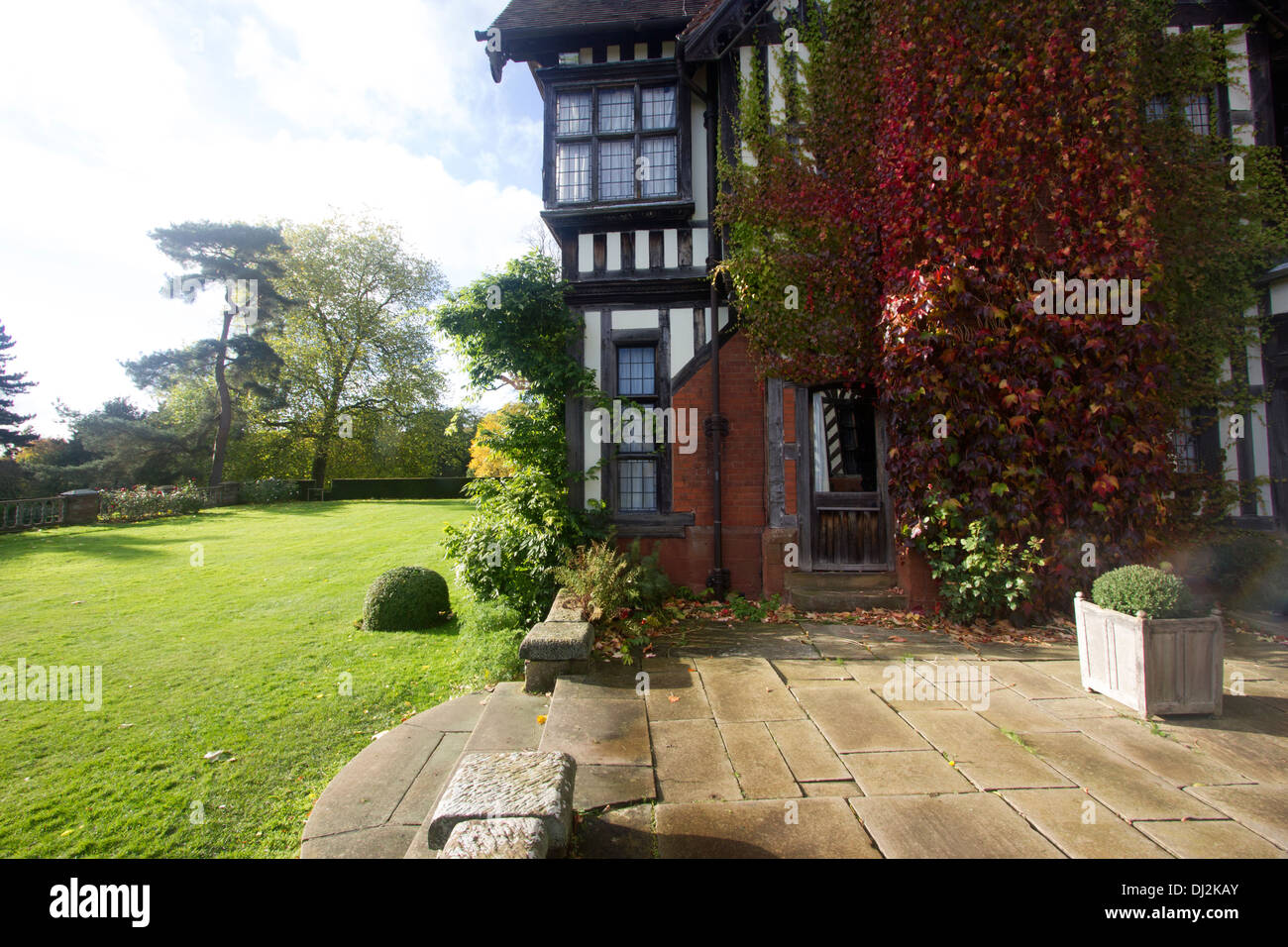 Wightwick Manor is a Victorian manor house located on Wightwick Bank, Wolverhampton, West Midlands, England. Stock Photo