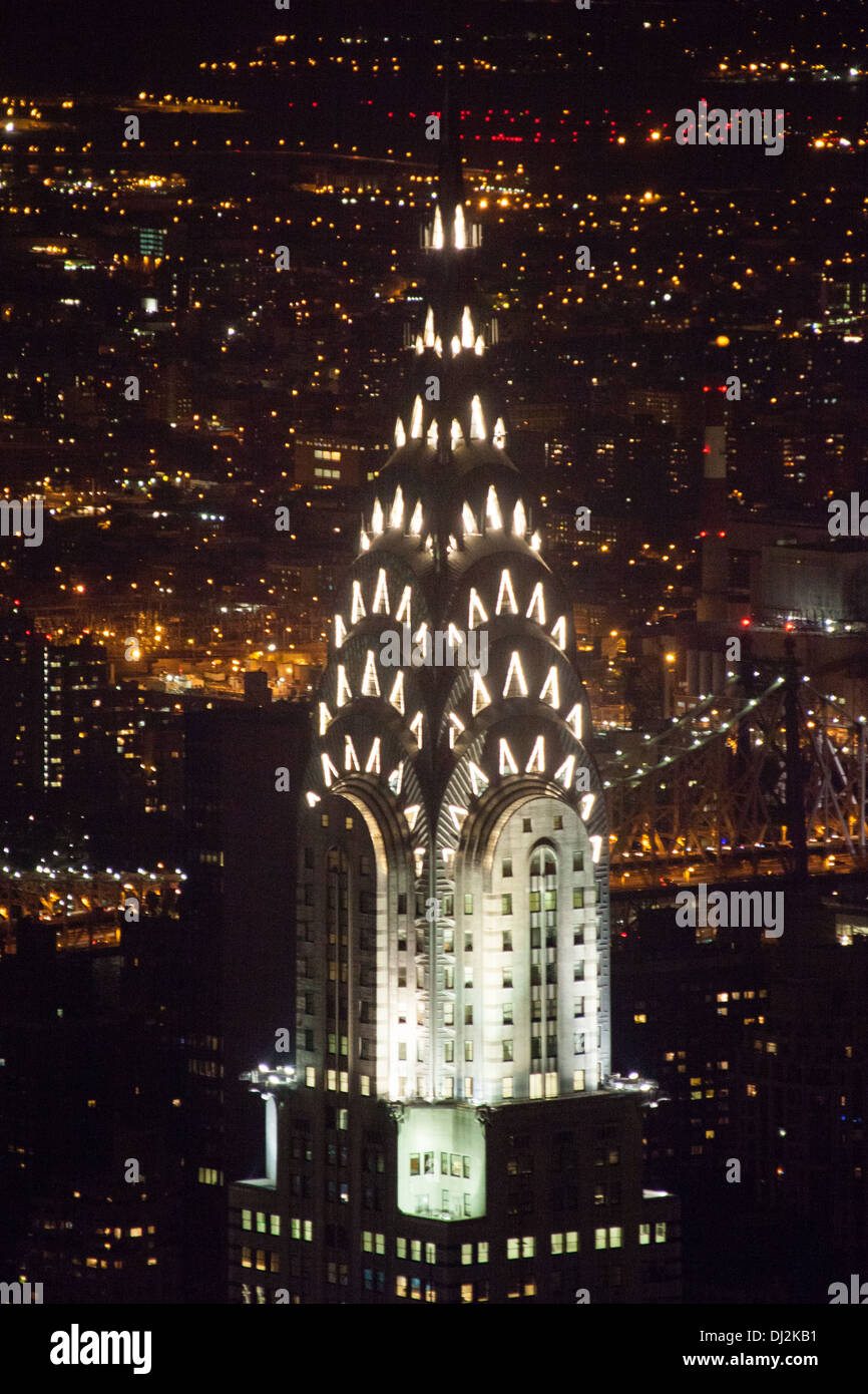 Chrysler building night hires stock photography and images Alamy
