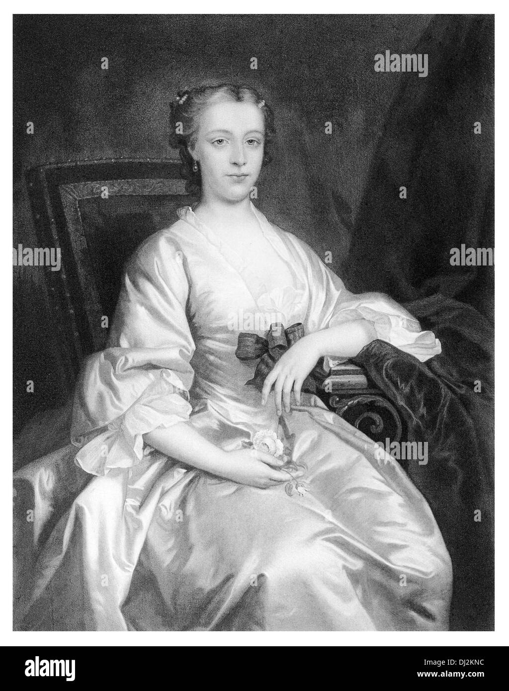 Flora MacDonald Gaelic Fionnghal NicDhòmhnaill 1722 – 4 March 1790, Jacobite heroine, was the daughter of Ranald MacDonald of Mi Stock Photo