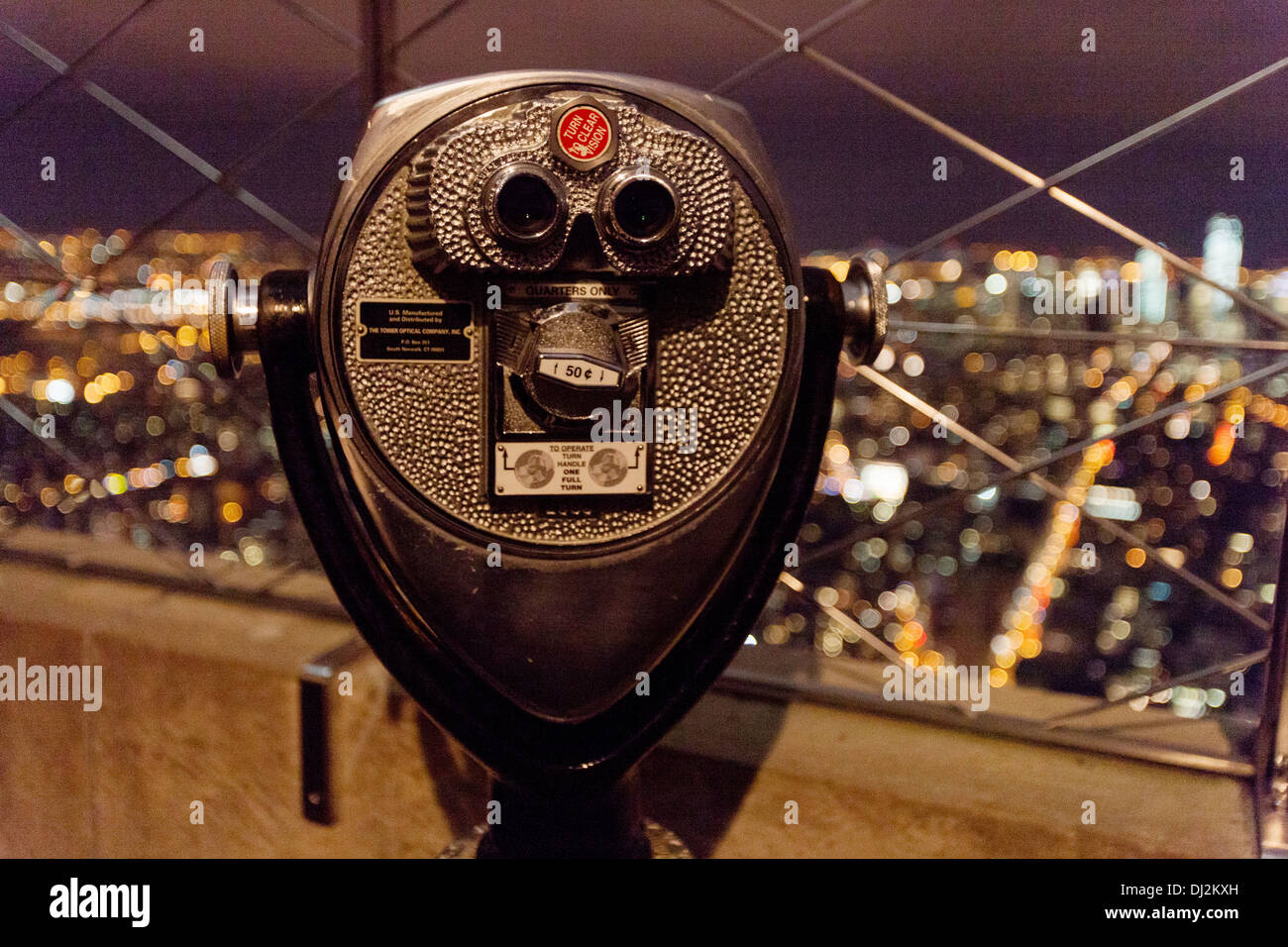 Coin operated binoculars, Empire State Building, New York City, United States of America Stock