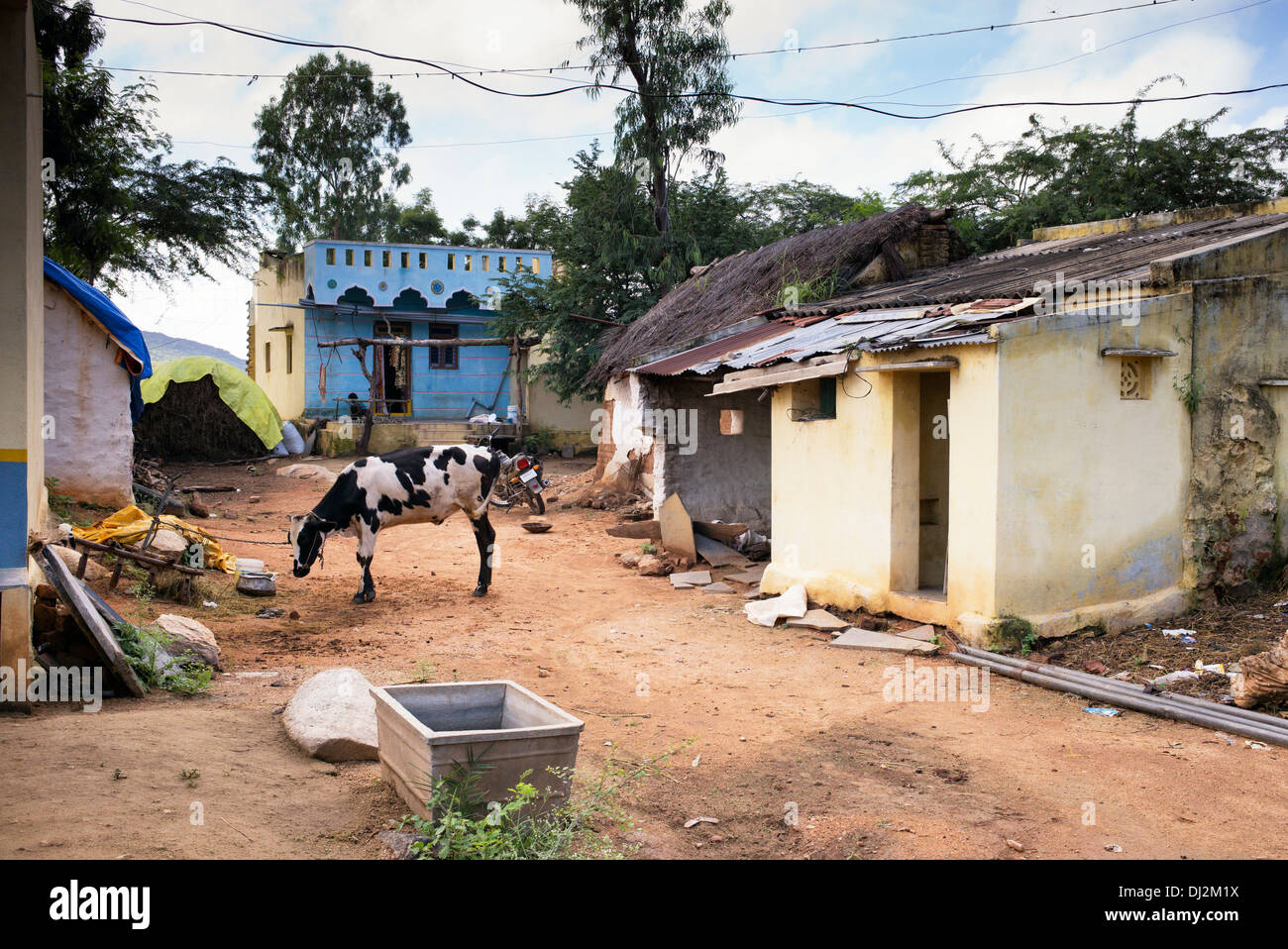 Rural South Indian village. Andhra Pradesh, India Stock Photo