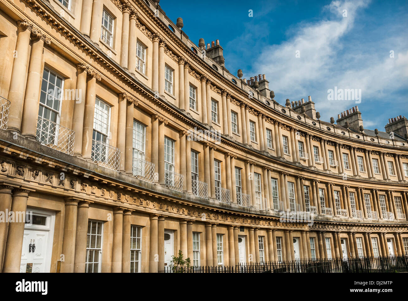 Houses In The Curved Circus In Bath designed by architect John Wood