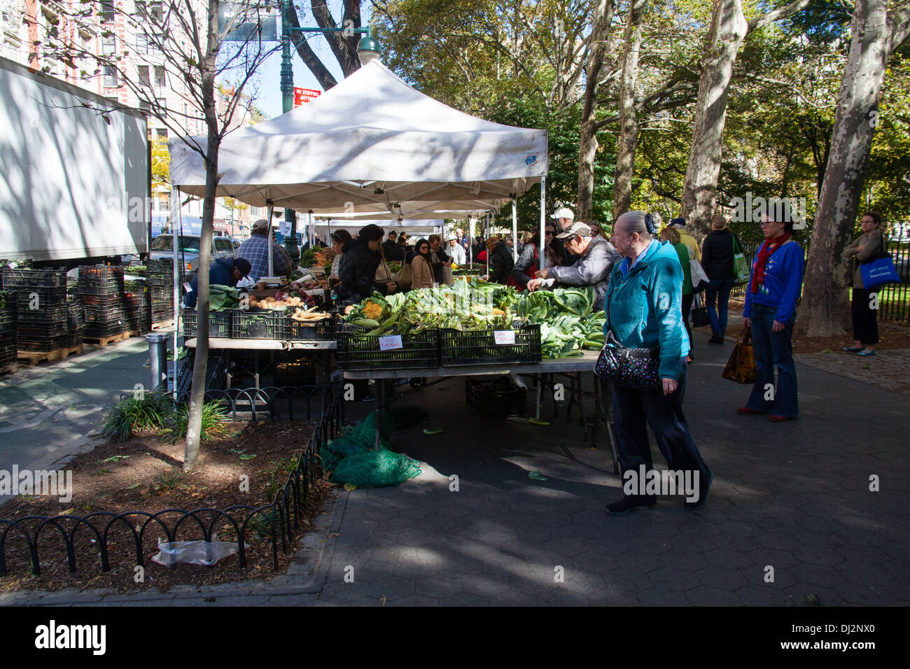 Greenmarket food market, Upper west side, Manhattan, New York City
