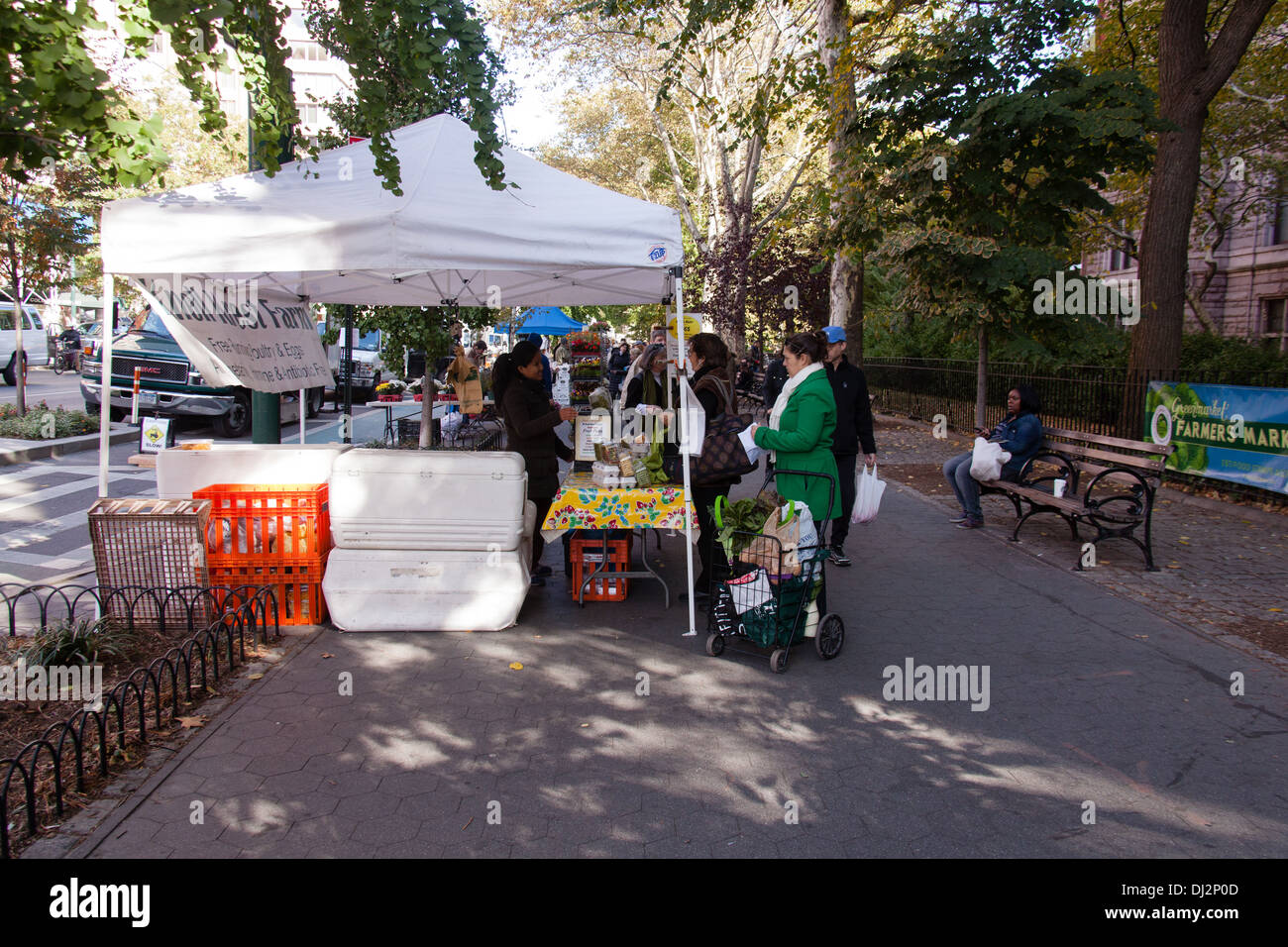 Greenmarket food market, Upper west side, Manhattan, New York City