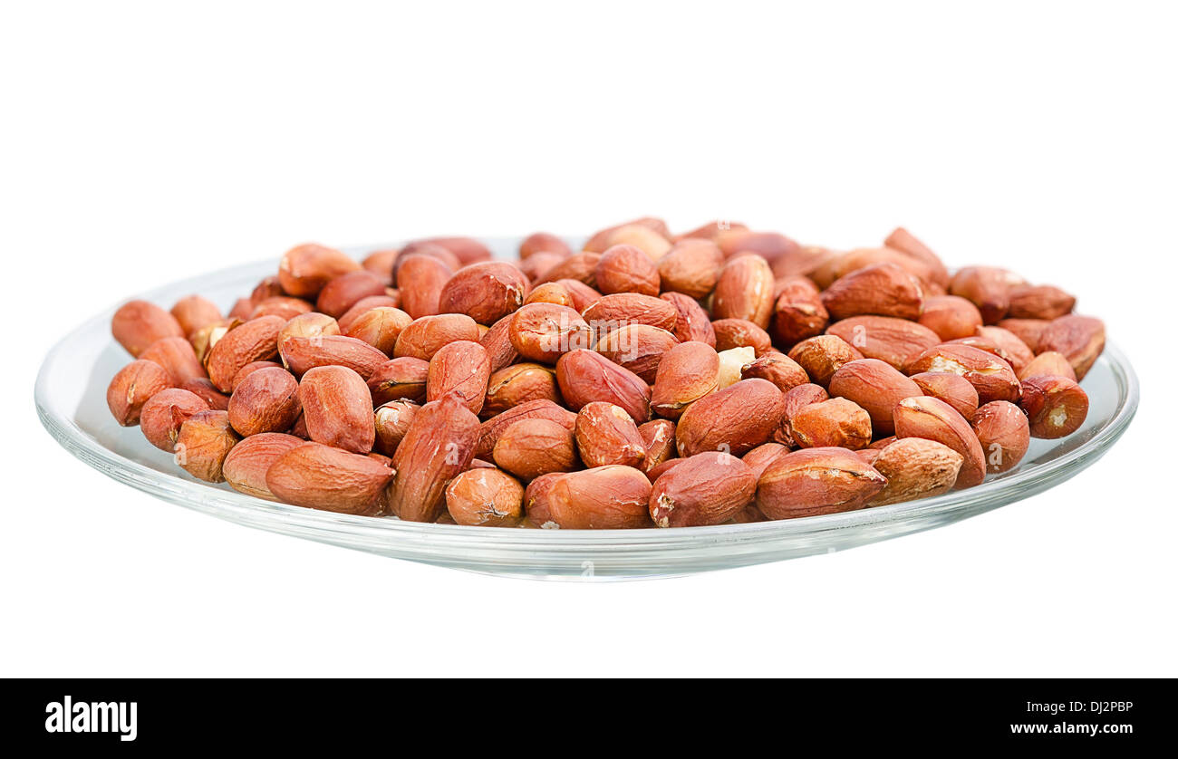 red skinned roasted peanuts . Images collected from four shots to increase the zone of sharpness Stock Photo