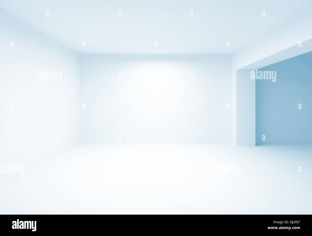 Abstract light blue architecture background. Empty 3d interior Stock ...