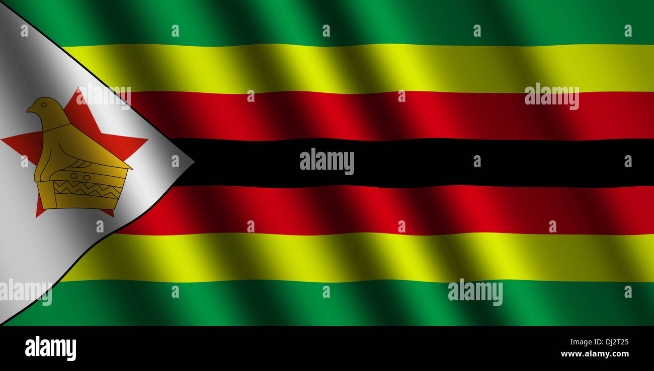 The Zimbabwe flag Stock Photo - Alamy