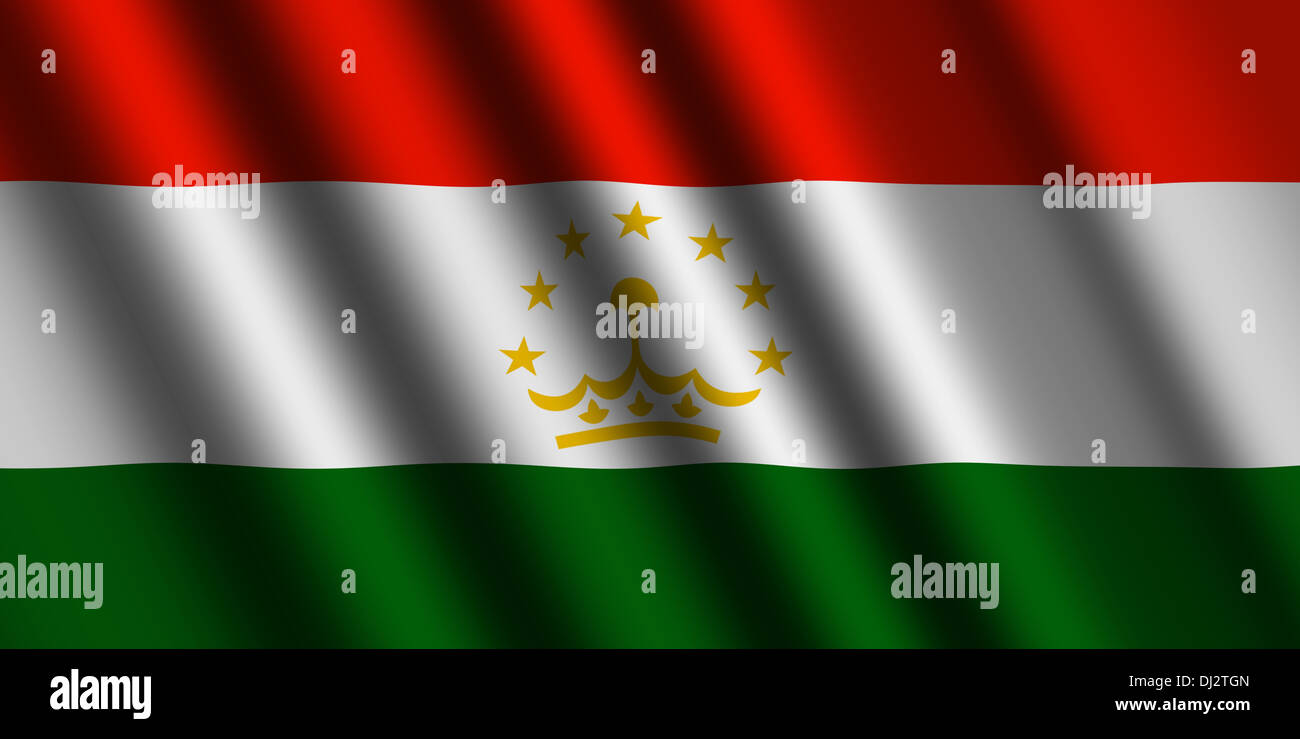 The Tajik flag Stock Photo
