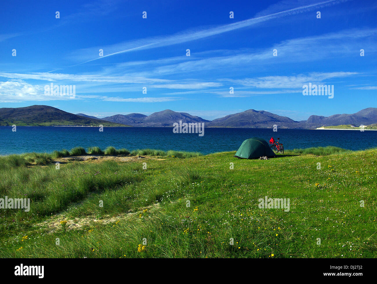 Camping on the isle of Harris Stock Photo
