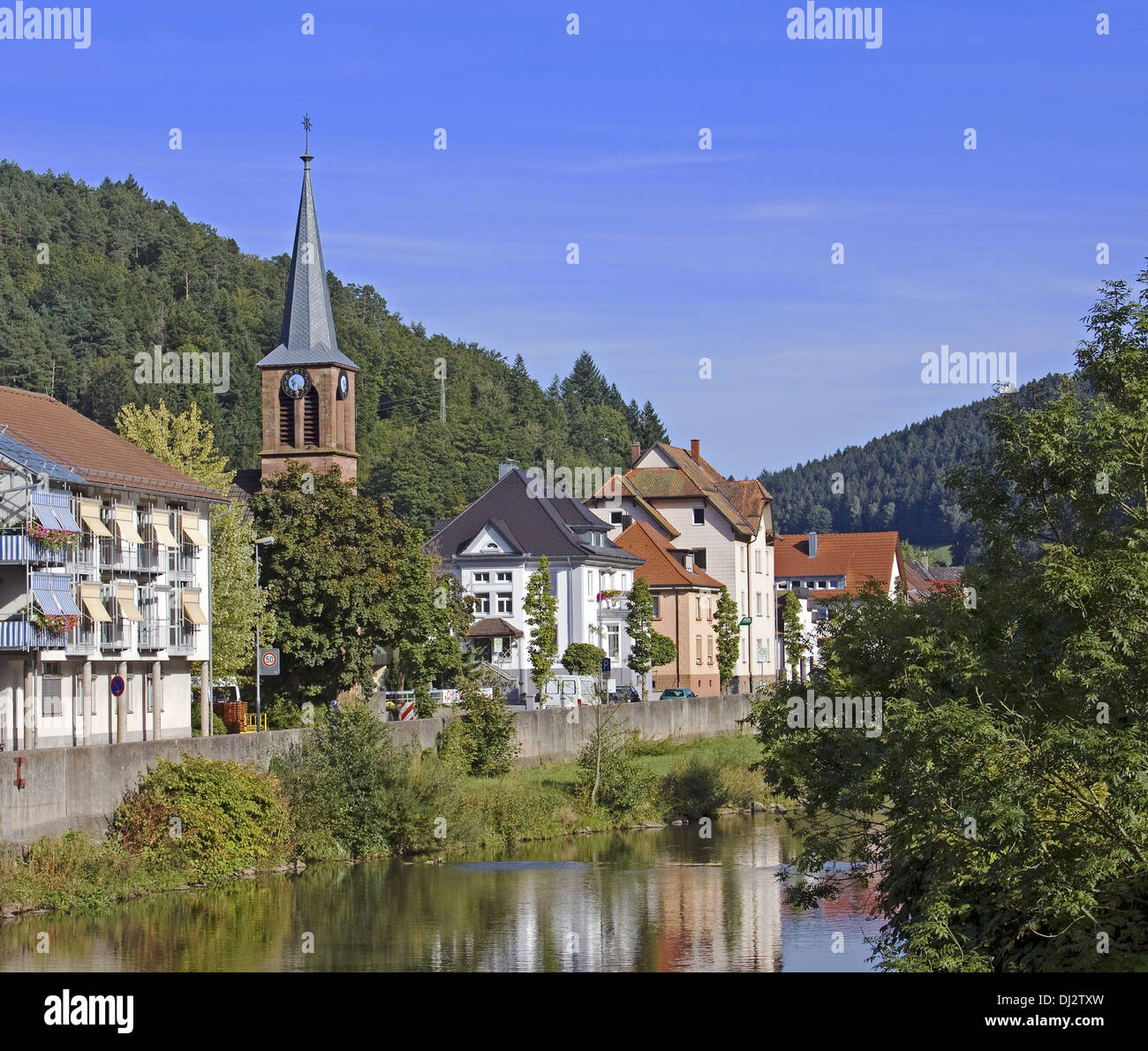 Wolfach, a town in the Black Forest Stock Photo