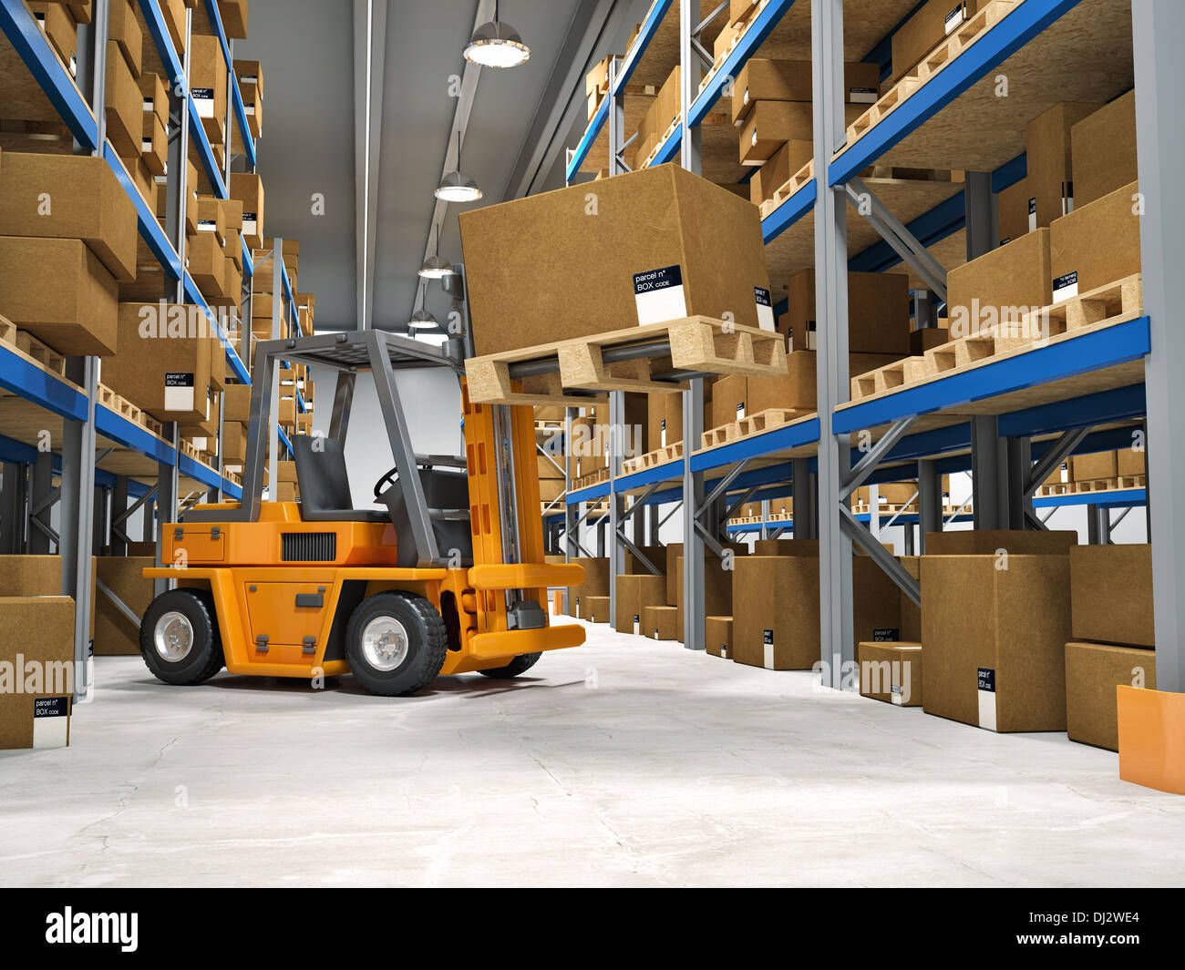 3d image of classic warehouse Stock Photo Alamy