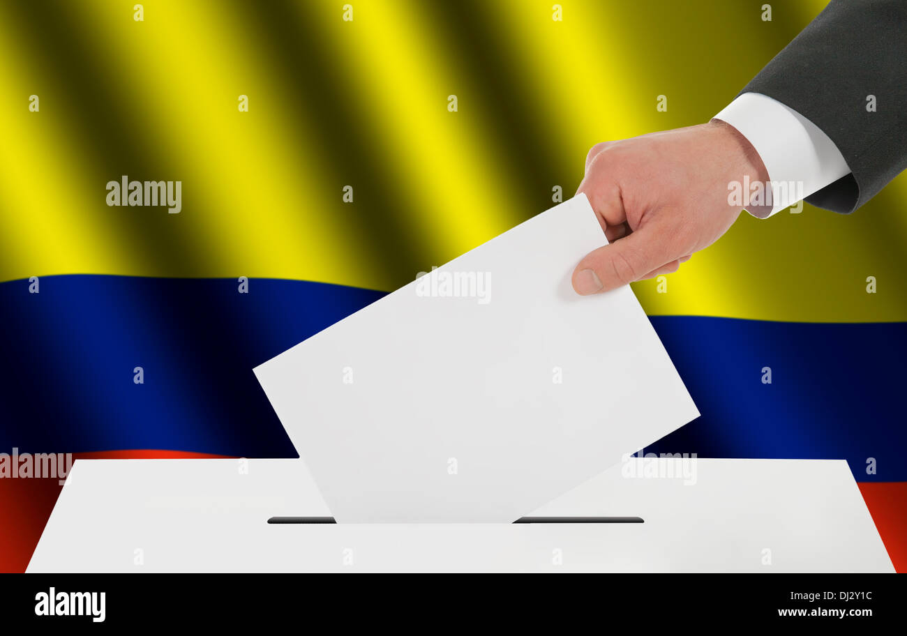 The Colombian flag Stock Photo