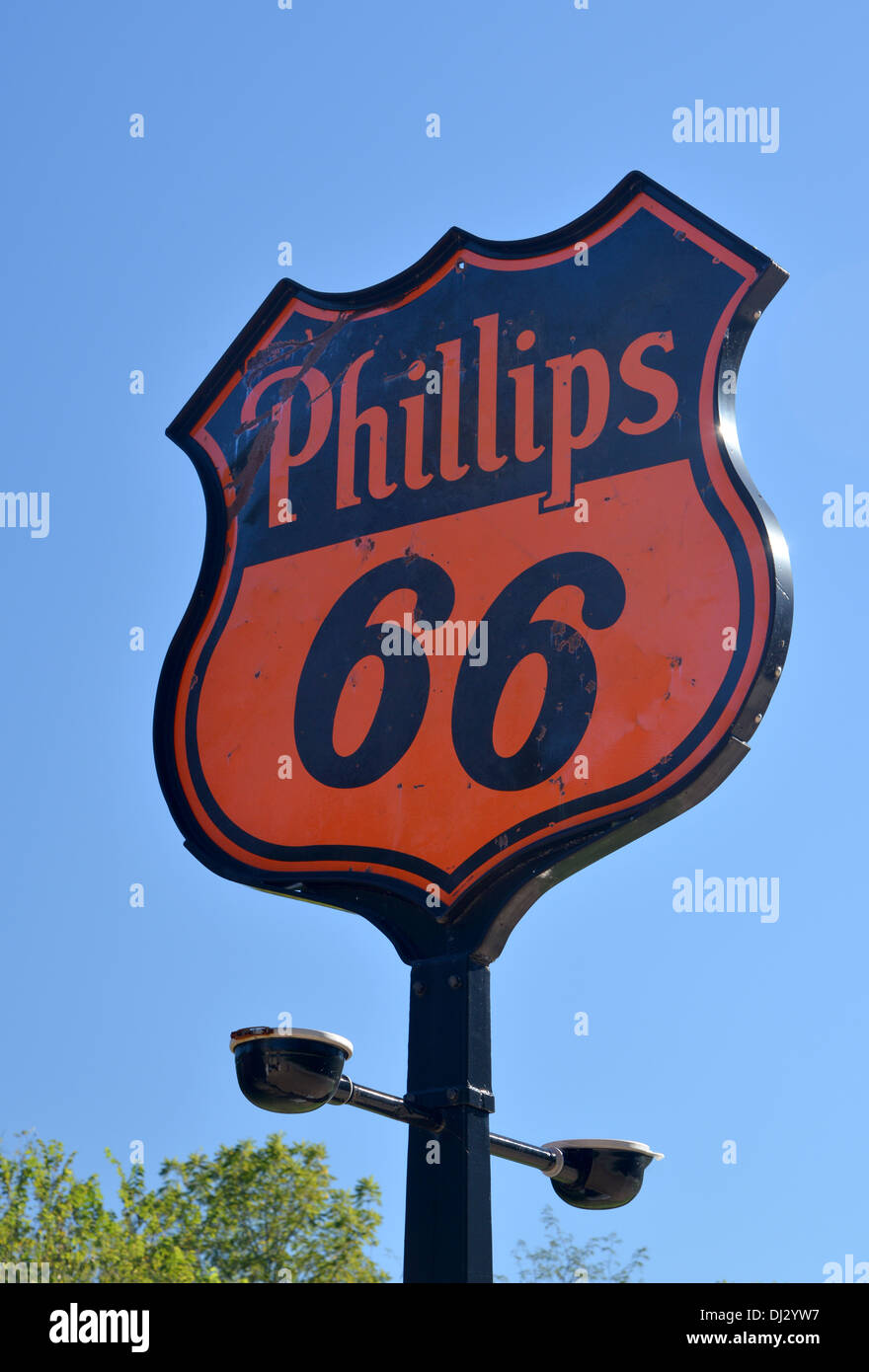 Phillips 66 restored gas station, garage and store in Spencer, Missouri