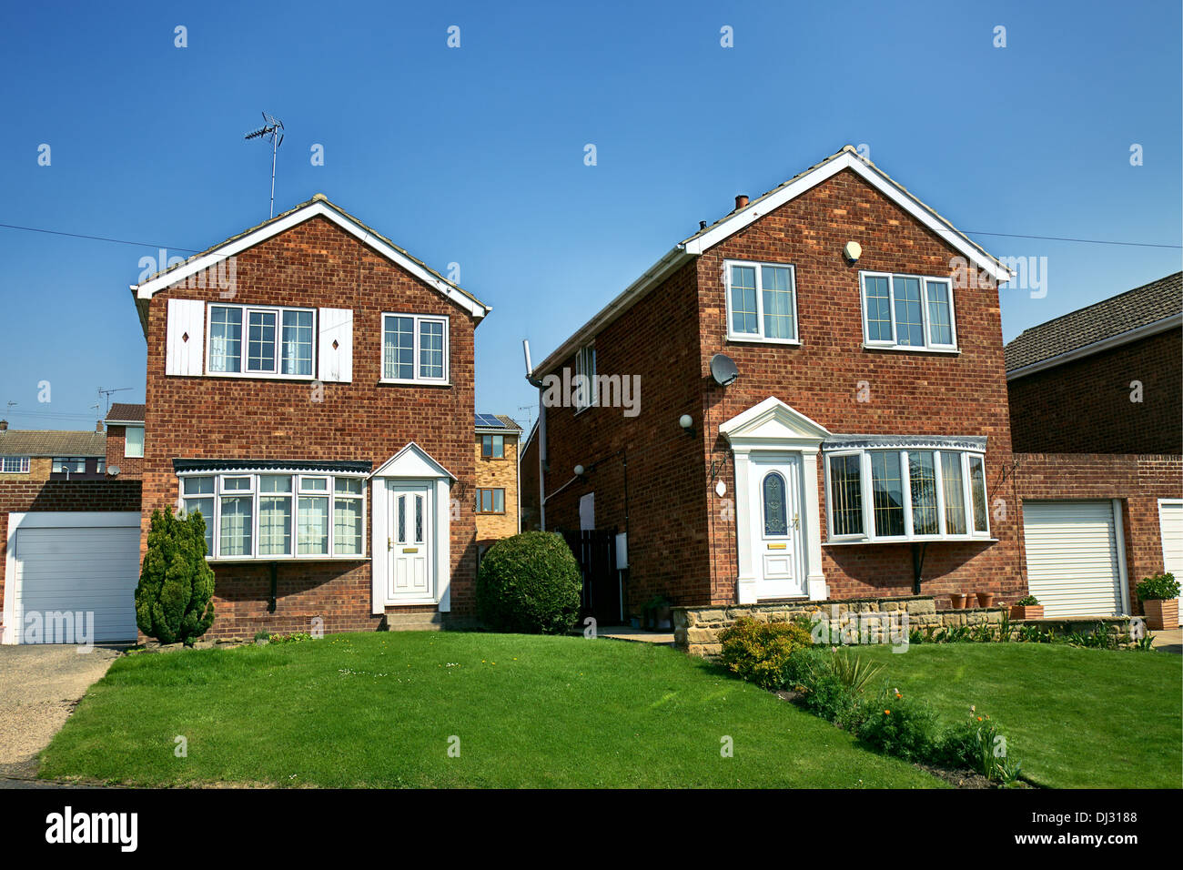 Redbrick english houses Stock Photo