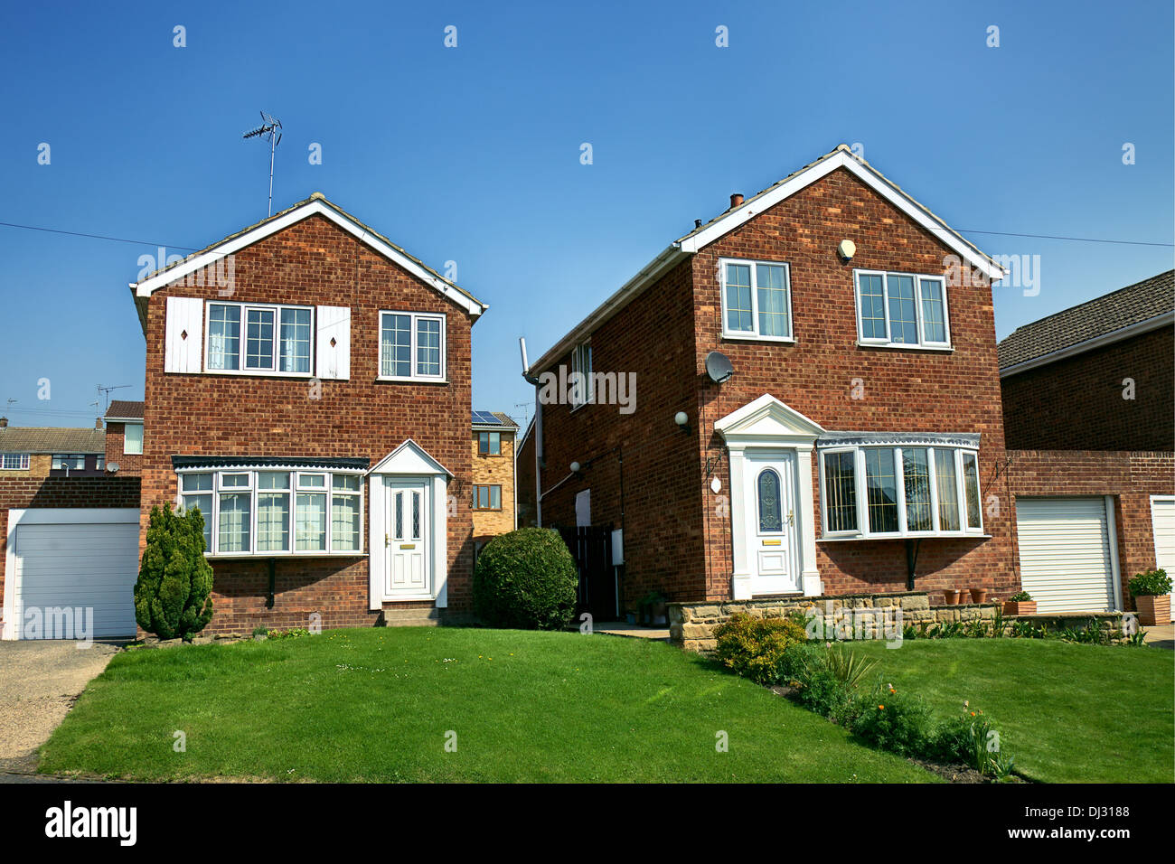 Redbrick english houses Stock Photo - Alamy